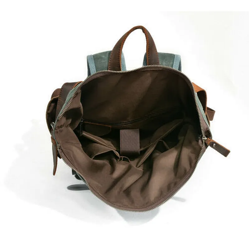 Wholesale make canvas backpack rucksack high quality outdoor school Backpacks