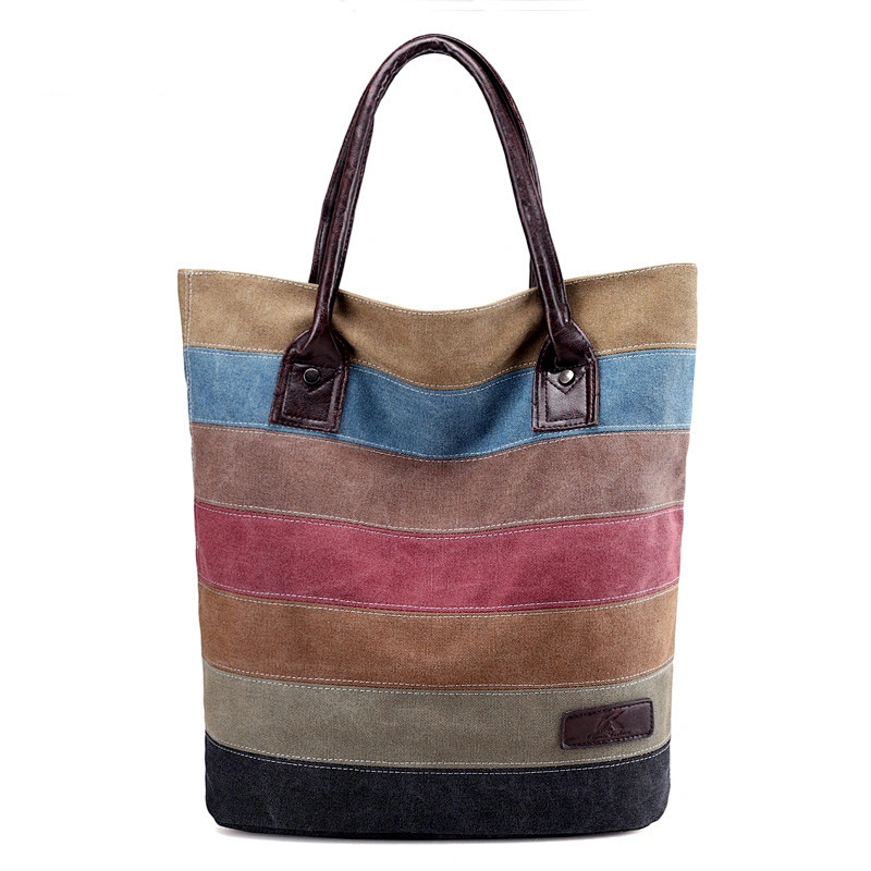2019FW new coming  Women's Canvas Multi-Color Hobos Shoulder Bag Tote Handbag for lady