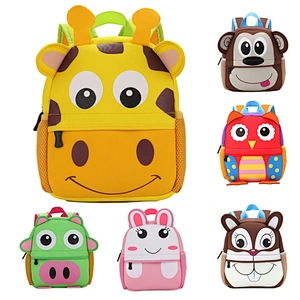 OEM cheap price cute lightweight animal pattern kids school bag for girls and boys for school