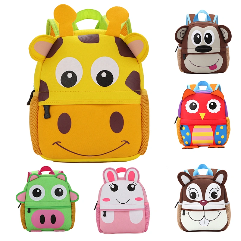 OEM cheap price cute lightweight animal pattern kids school bag for girls and boys for school