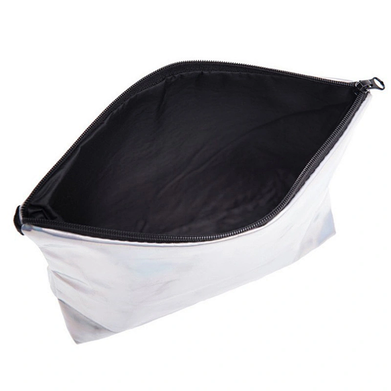 Oem pu fashion ladies makeup bag cosmetic organizer laser leather