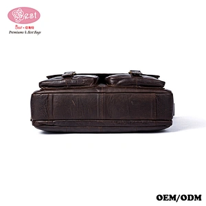 Wholesale Leather Laptop Messenger Bag Office Briefcase College Bag