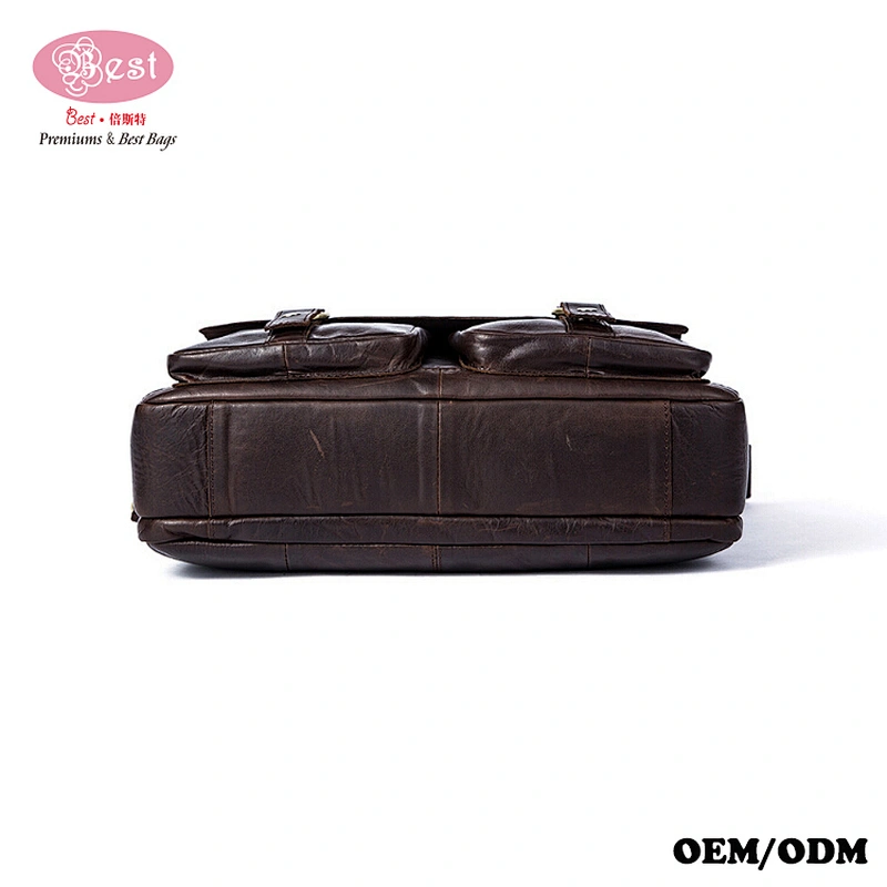 Wholesale Leather Laptop Messenger Bag Office Briefcase College Bag