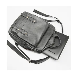 High quality  vintage school knapsack backpack classic retro college bags for boys