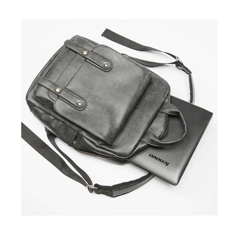 High quality  vintage school knapsack backpack classic retro college bags for boys