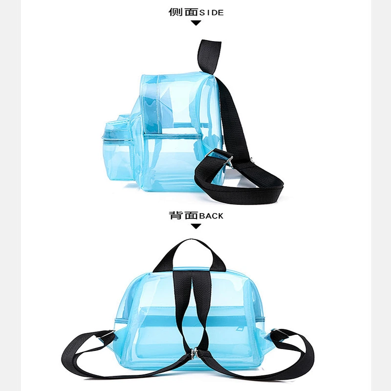 wholesales Women's  candy color backpack  fashion PVC backpack for shopping