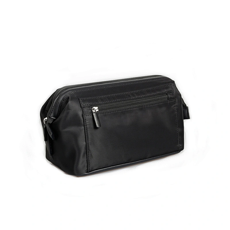 Fashion durable toilery bag large black hanging cosmetic bag for mens