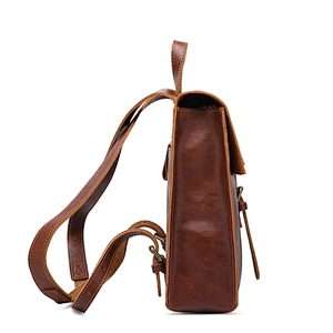2019 New Style School Bag Superior Cowhide Leather Vintage Backpack