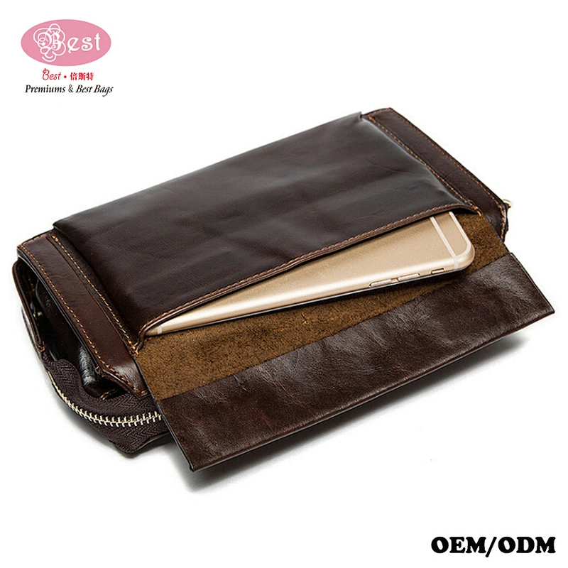 Pouch Handbag Genuine Leather Wallet Men's Clutch Bags Carteras de cuero