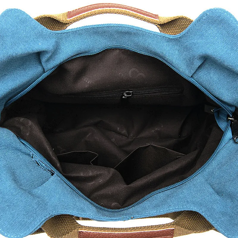 Big size cotton canvas fabric handbags shoulder tote cloth hand bags for ladies