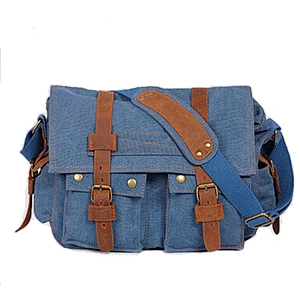 2018 New Men's Canvas Shoulder Bag European and American Style Retro Messenger Bag Men's Casual Bag