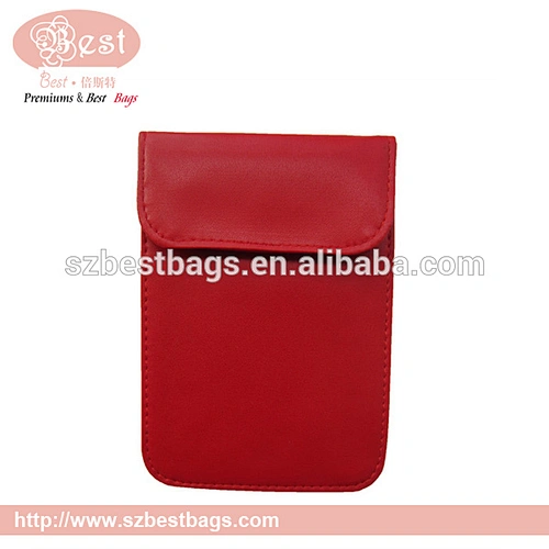PU phone pouch with rfid blocking sleeve rfid reader