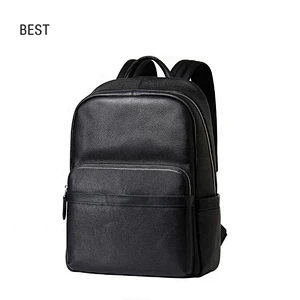 custom pu leather double shoulder backpack men's middle school students wholesale school bags for travel