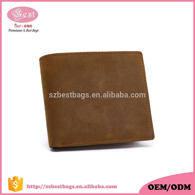 Genuine crazy horse leather travel wallet men leather wallet businessman wallet