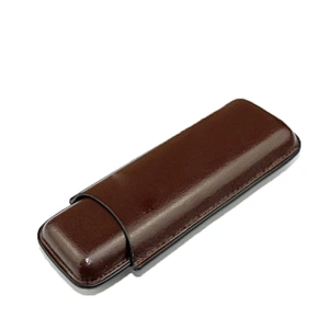 Wholesale Hot Selling Travel Humidor PU Leather Cigar Case with 3 cigars