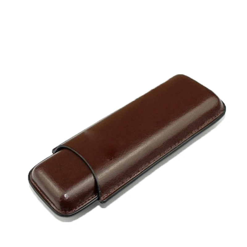Wholesale Hot Selling Travel Humidor PU Leather Cigar Case with 3 cigars