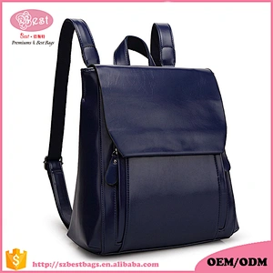 China Supplier Shenzhen Women fashion traveling leather backpack wholesale