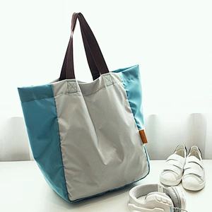 Nylon foldable tote collapsible standard size reusable shopping bags with logo