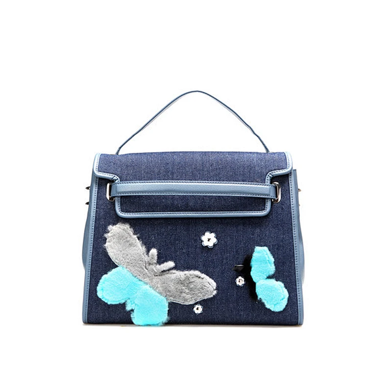 China Wholesale New Design Butterfly bags European and American Style Fashion Print Ladies Bag Handbags for women