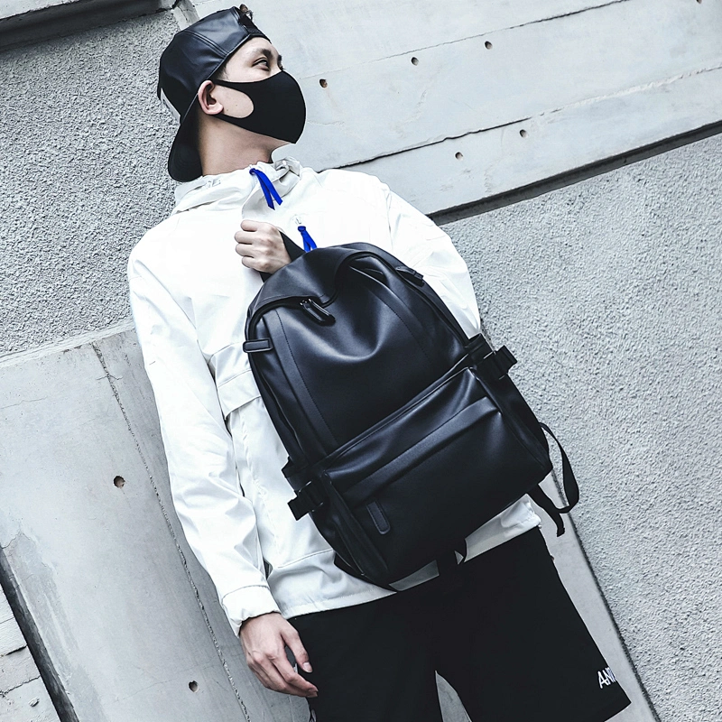 Fashion PU Material Laptop Messenger Bag Leather back pack backpack