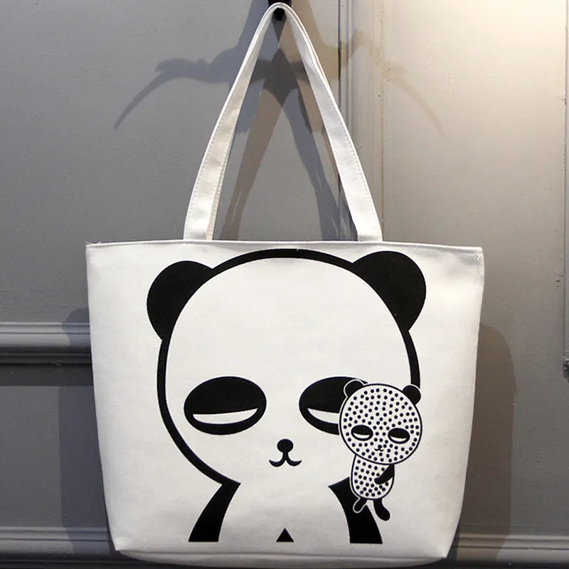 Custom made eco friendly reusable folding printed canvas tote shopping hand bag