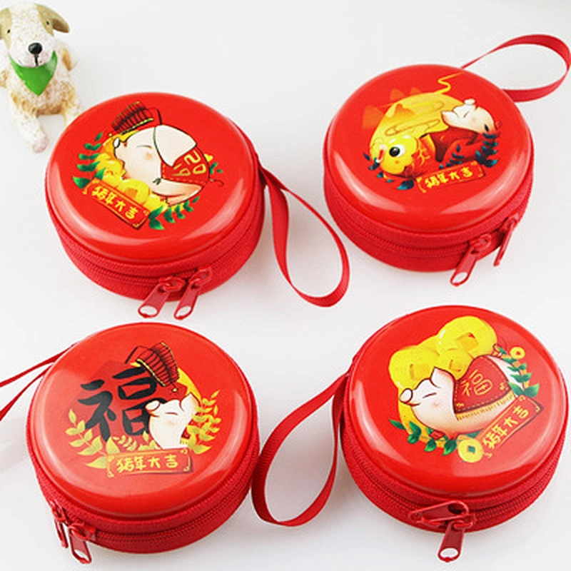Wholesale Korea Style Customized Tinplate Coin Purse for Christmas