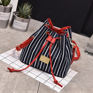 Elegant women ladies small stripe mobile phone shoulder sling bag for ladies