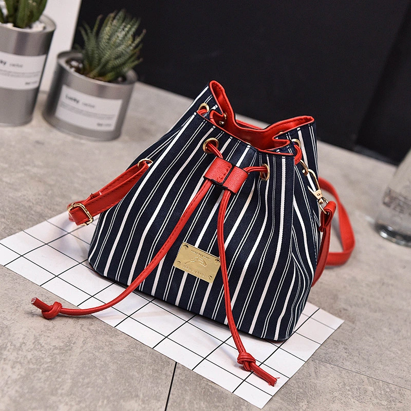 Elegant women ladies small stripe mobile phone shoulder sling bag for ladies
