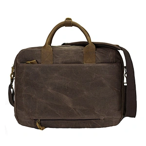 Waterproof Laptop Bag Wax Canvas Bag Business Men's Portable Briefcase