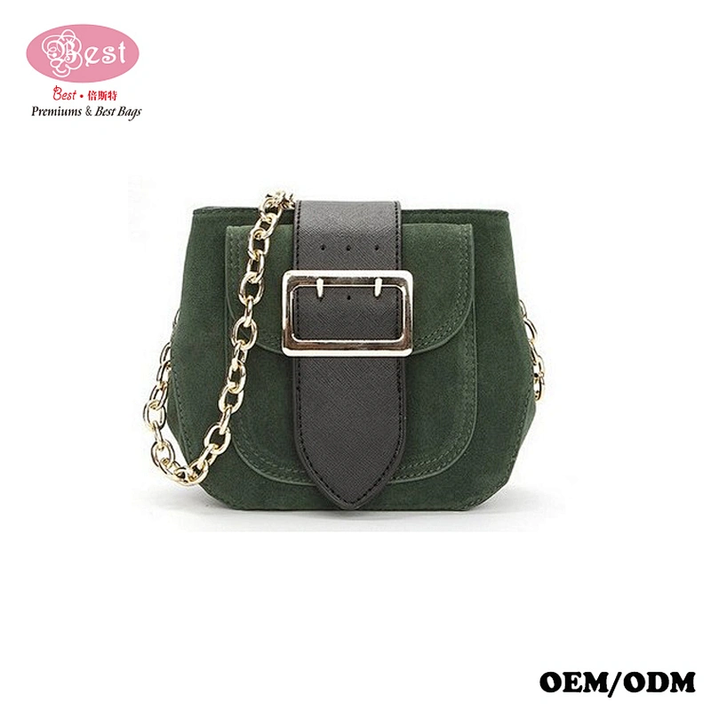 The Newest Designer Brand Suede Leather Mini Clutch Purse Long Chain Bag Ladies Handbags
