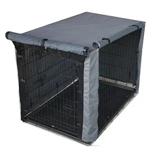 Lightweight 600D Polyester Indoor/Outdoor Durable Waterproof Pet Kennel Covers Dog Crate Cover for sale
