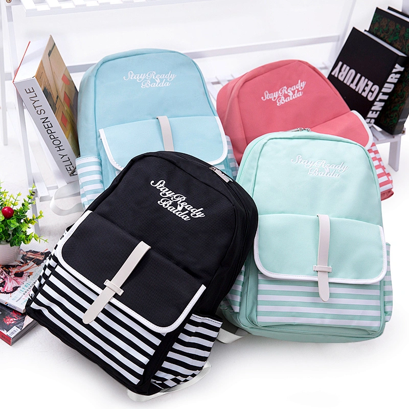 Custom cheap Korean style lightweight adjustable printing backpack school girls for College Students