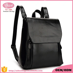 China Supplier Shenzhen Women fashion traveling leather backpack wholesale