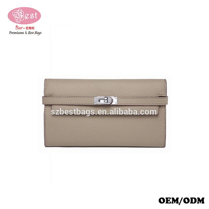China wholesale elegant genuine leather wallet women leather purse custom lady wallet