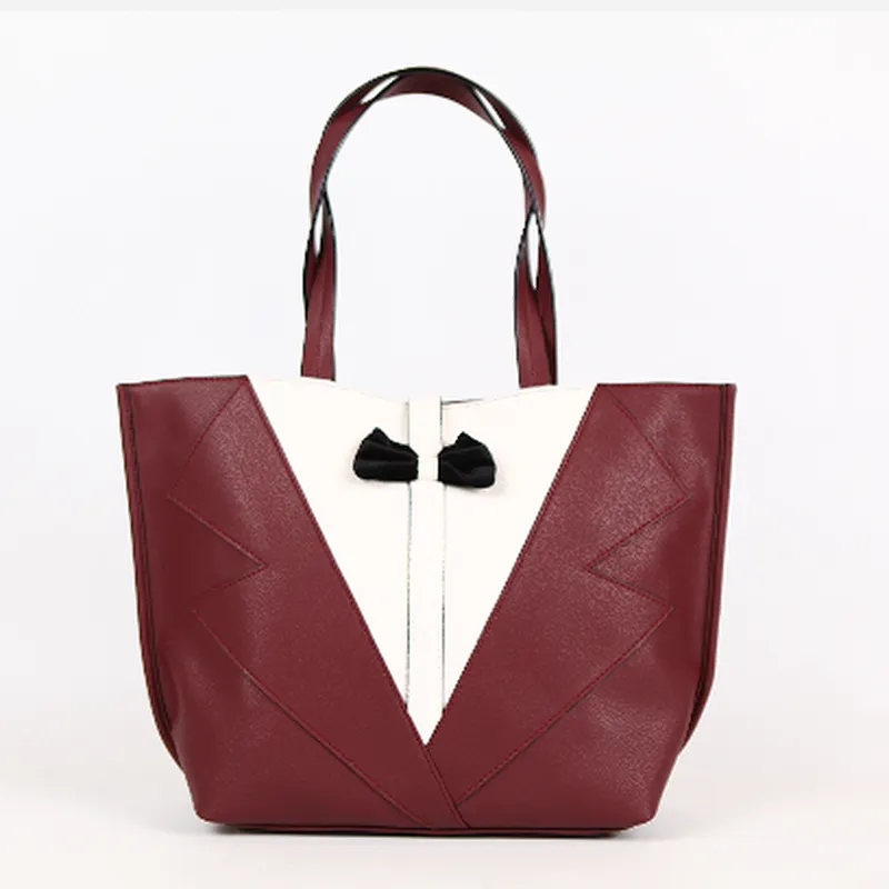 Large Capacity Women Shoulder Tote Bags Simple Messenger Bags  Fashion Handbags with Bowknot