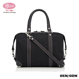 China Manufacturer Canvas travel Bag Cavalier Small Duffle Bag Rafted of Twill and Trimmed