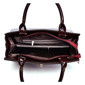 Fashion genuine leather handbags for women waterproof pu leather ladies bag