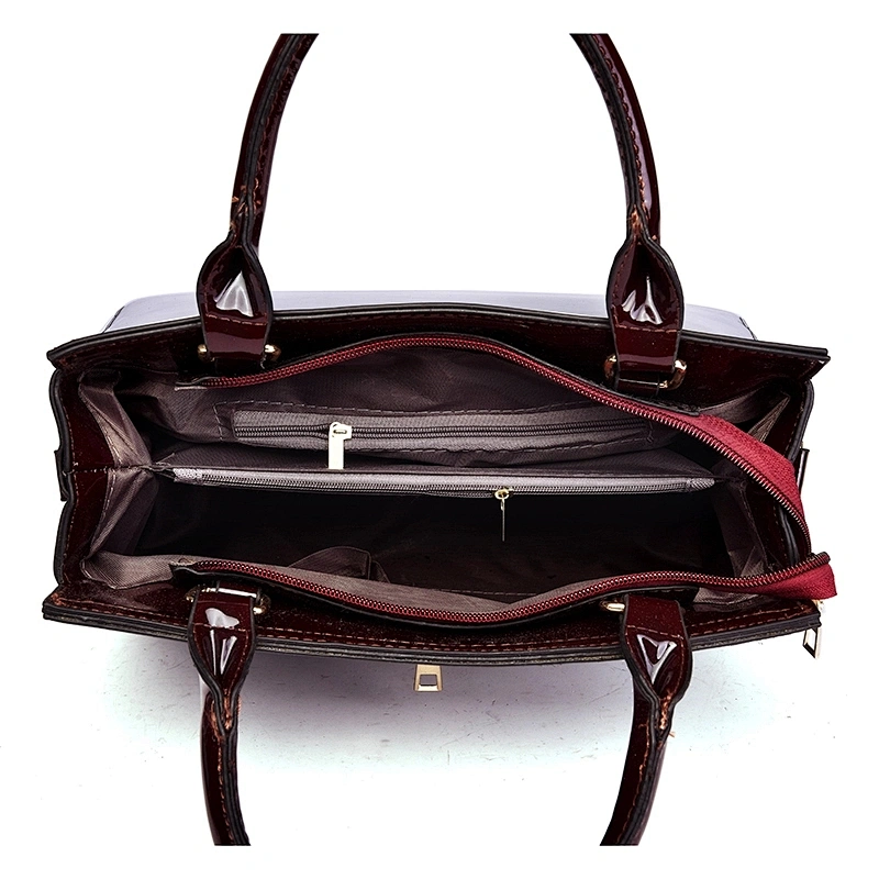 Fashion genuine leather handbags for women waterproof pu leather ladies bag