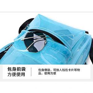 wholesales Women's  candy color backpack  fashion PVC backpack for shopping