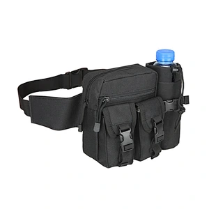canvas running multi-functional waterproof backpack day hiking travel  bag  fashion waist purse with kettle pocket  for men