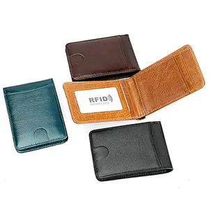 New Genuine Leather Wallet Fashion Cash Purse Card RFID Blocking Card Holder Wallet