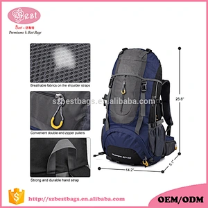 Custom mountain climber nylon hiking backpack camping backpack