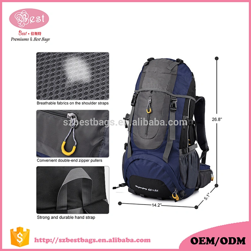 Custom mountain climber nylon hiking backpack camping backpack