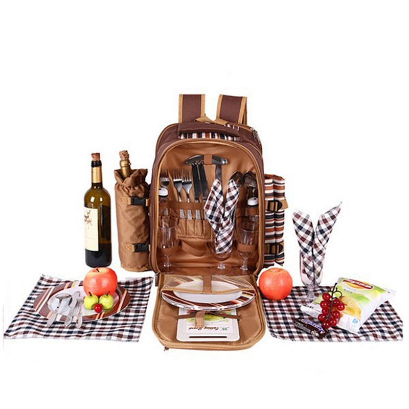 Summer Hot Outdoor camping lunch backpack travel bag insulated 4 persons picnic backpack