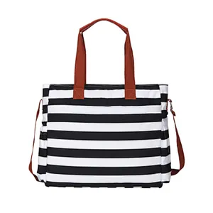 Premium stylish trendy portable mummy baby girl tote diaper bag with changing pad