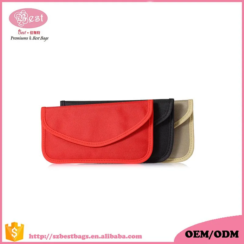 Wholesale black block signal mobile phone bag anti radiation pouches / case