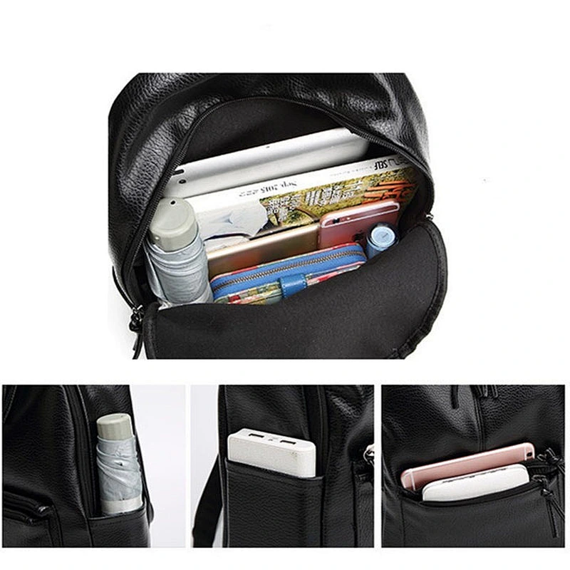Travel Backpack Korean Women Female Rucksack Leisure Student School bag Soft PU Leather Women Bag