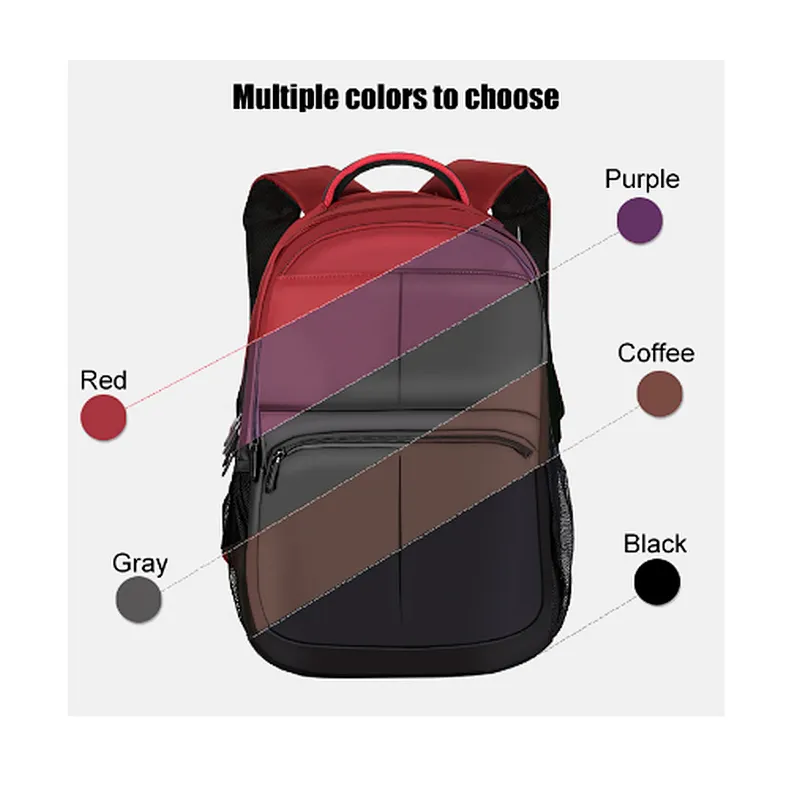 Heavy duty waterproof casual nylon business college pocket backpack for business