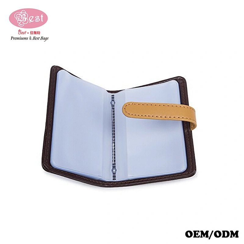 New Business name card case customized your logo brand PU Leather Credit Card Holder with 26 Card Slots
