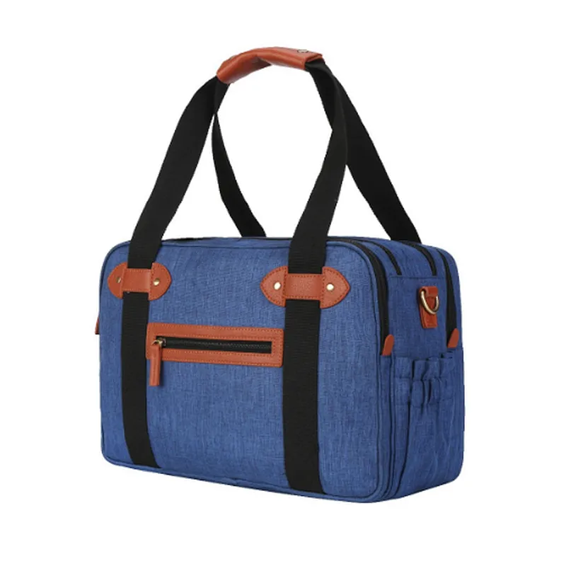 Mens weekender small baby oxford diaper shoulder tote bag with changing pad